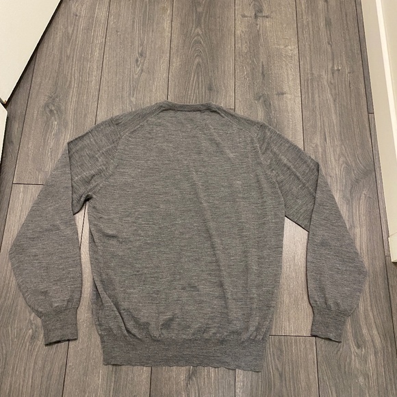 Brunello Cucinelli Cashmere Wool Blend V-Neck Sweater Size L - Picture 7 of 11